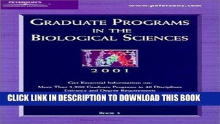 Ebook Peterson s Graduate Programs in the Biological Sciences 2001 Free Read