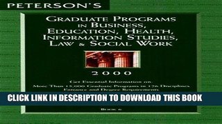 Best Seller Peterson s Graduate Programs in Business, Education, Health, Information Studies,