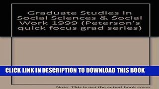 Ebook Peterson s U-Wire Graduate Studies in Social Sciences   Social Work with CDROM (Peterson s