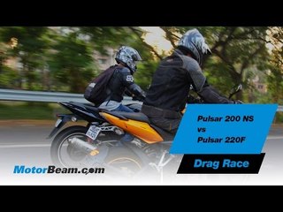 Pulsar 200 NS vs Pulsar 220F - Drag Race | MotorBeam