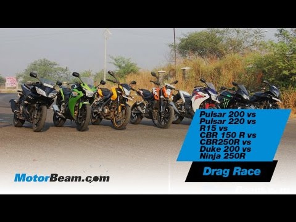 Pulsar 200 vs Pulsar 220 vs R15 vs CBR150R vs CBR250R vs Duke 200 vs Ninja 250R | MotorBeam