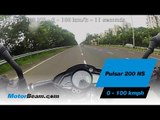 Pulsar 200 NS - 0-100 km/hr | MotorBeam