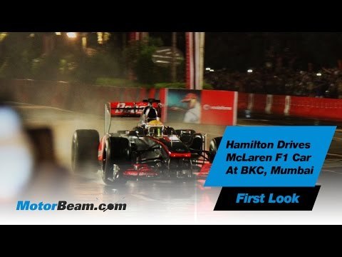 Hamilton Drives McLaren F1 Car At BKC, Mumbai | MotorBeam