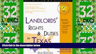 Big Deals  Landlord s Rights   Duties in Texas (Landlord s Legal Guide in Texas)  Best Seller