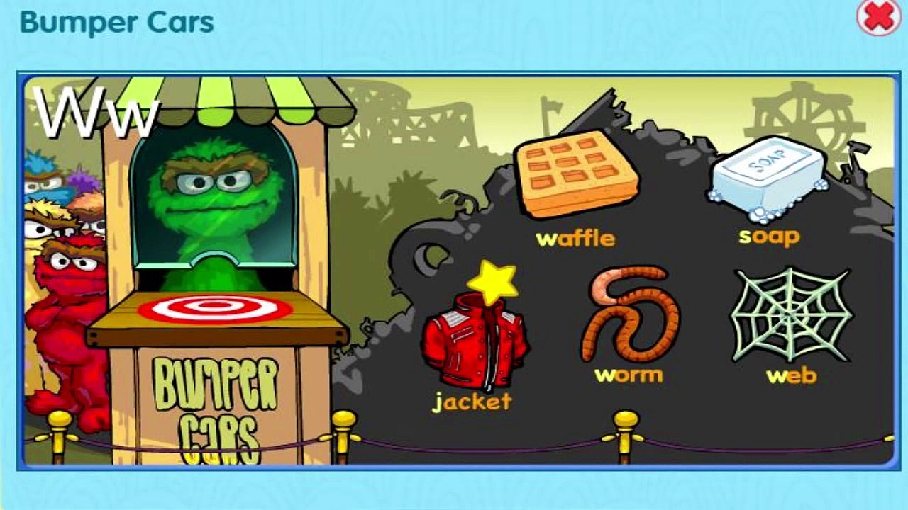 Sesame Street Games - Sesame Street Bumper Cars