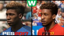 FIFA 17 VS PES 16 FACES COMPARISONS
