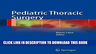 [FREE] EBOOK Pediatric Thoracic Surgery BEST COLLECTION