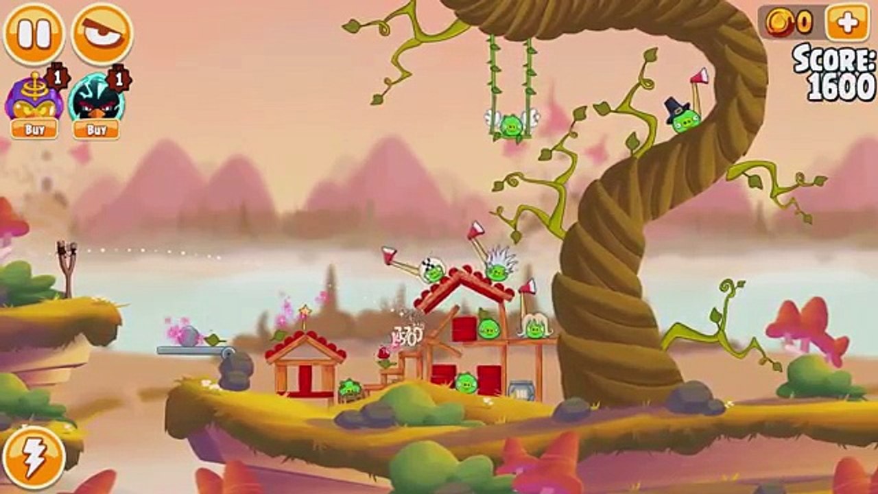 Angry Birds Seasons - Valentines Day Fairy Hogmother Levels 1-5