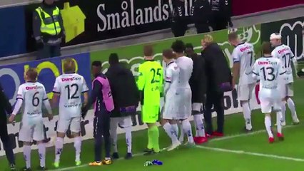 Ils fêtent leur victoire avec le seul supporter venu les voir