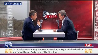 Nicolas Sarkozy face à Jean-Jacques Bourdin en direct BFMTV