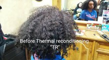Japanese Hair straightening/Thermal Reconditioning multiple hair textures before and after