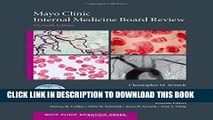 Ebook Mayo Clinic Internal Medicine Board Review (Mayo Clinic Scientific Press) Free Read