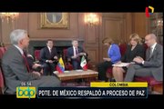 Colombia: Peña Nieto respaldó proceso de paz