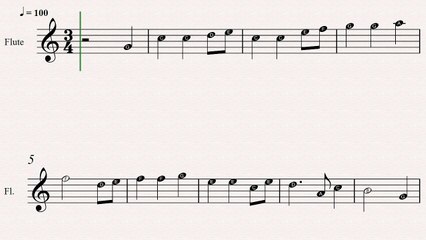 Flute Christmas Sheet Music: Away In A Manger