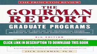 [Ebook] Princeton Review: Gourman Report of Graduate Programs, 8th Edition: A Rating of Graduate