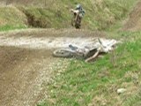 crasch moto cross yz 125 terre chute