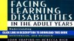 [Free Read] Facing Learning Disabilities in the Adult Years: Understanding Dyslexia, ADHD,
