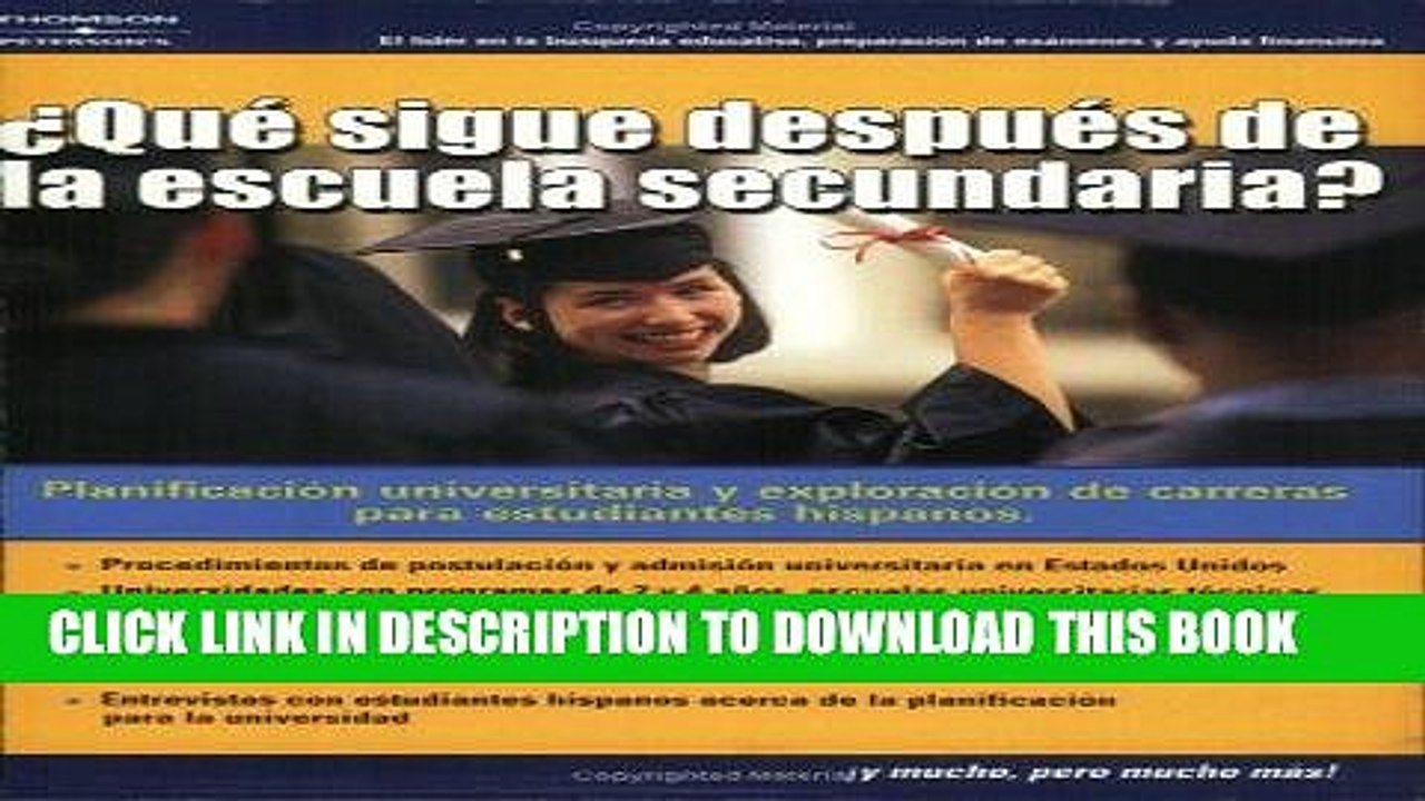 [Ebook] Que Sigue Despues de la Escuela Secundaria (Peterson s What s Next After High School)