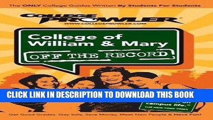 [Ebook] College of William   Mary: Off the Record - College Prowler (College Prowler: College of