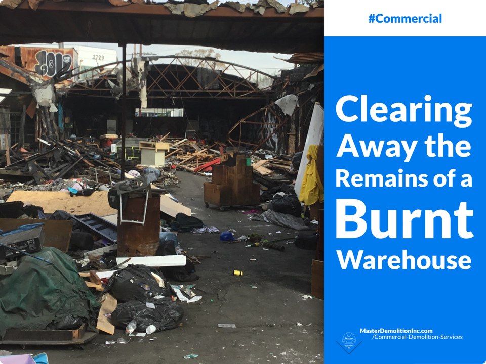 Clearing Away the Remains of a Burnt Warehouse