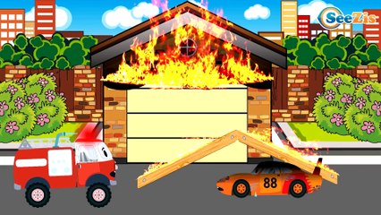 Car Cartoon - Rescue The Racing Car - Kids Cartoons about Cars and Trucks Episode 37