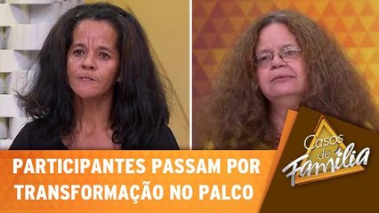 Participantes passam por transformação no palco