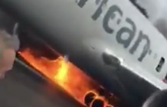 Passenger Films His Evacuation From Burning Plane at Chicago Airport