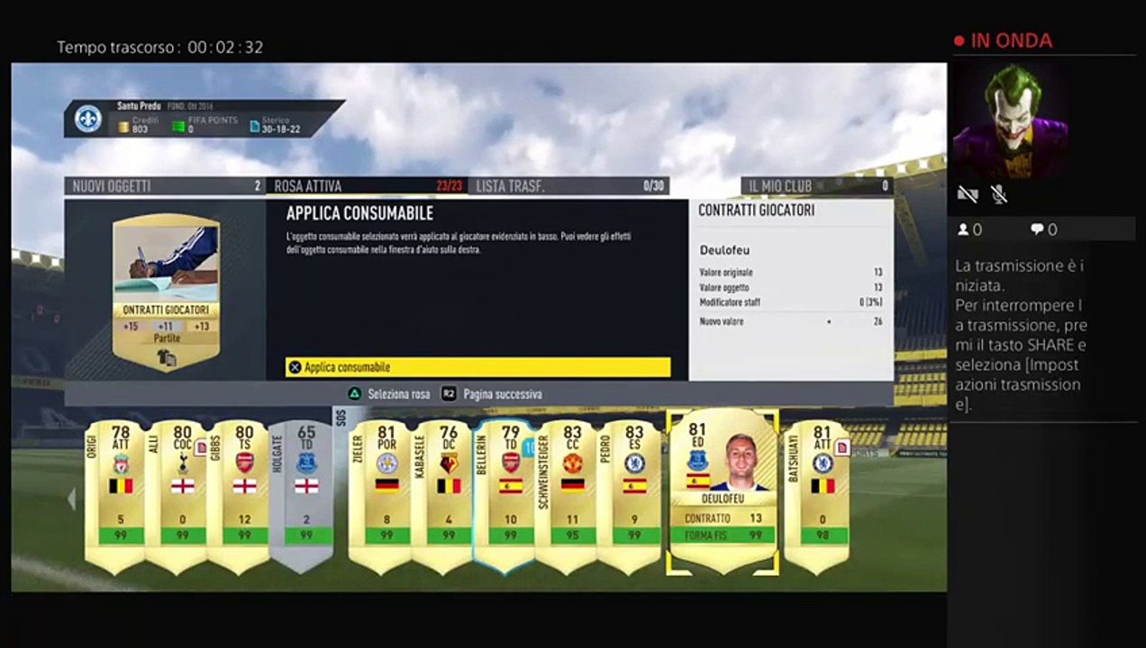 Trasmissione PS4 live di Secundo_is_back