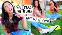 Get Ready With Me! First Day Of School Hair Makeup   3 Denim Outfits