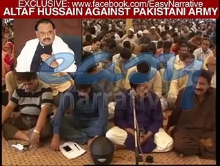Altaf Hussain HATE Speech Against Pakistan Army   YouTube