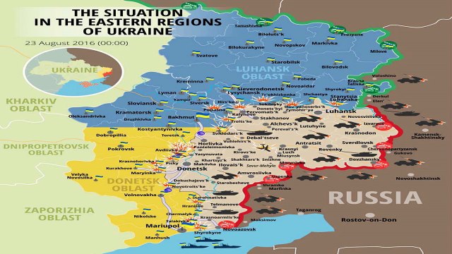 Полковник Андрей Лысенко, руководитель пресс-службы АПУ по АТО. УКМЦ, 23.08.16