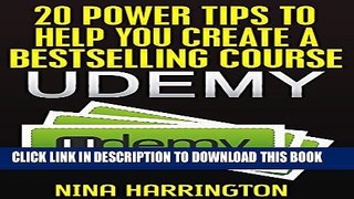 New Book 20 Power Tips To Help You Create A Bestselling Course On Udemy