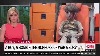 شاهد: بكاء مذيعة أمريكية بسبب مشهد الطفل "عمران"