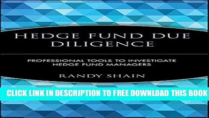 [PDF] Hedge Fund Due Diligence: Professional Tools to Investigate Hedge Fund Managers Popular Online