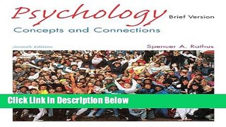 Books Psychology: Concepts and Connections (Brief Version with Study Guide, CD-ROM, and InfoTrac)