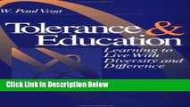 Ebook Tolerance   Education: Learning To Live with Diversity and Difference Free Online