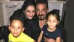 Sanjay Dutt With Family After Dinner -  Wife Manyata, Children Shahraan & iqra