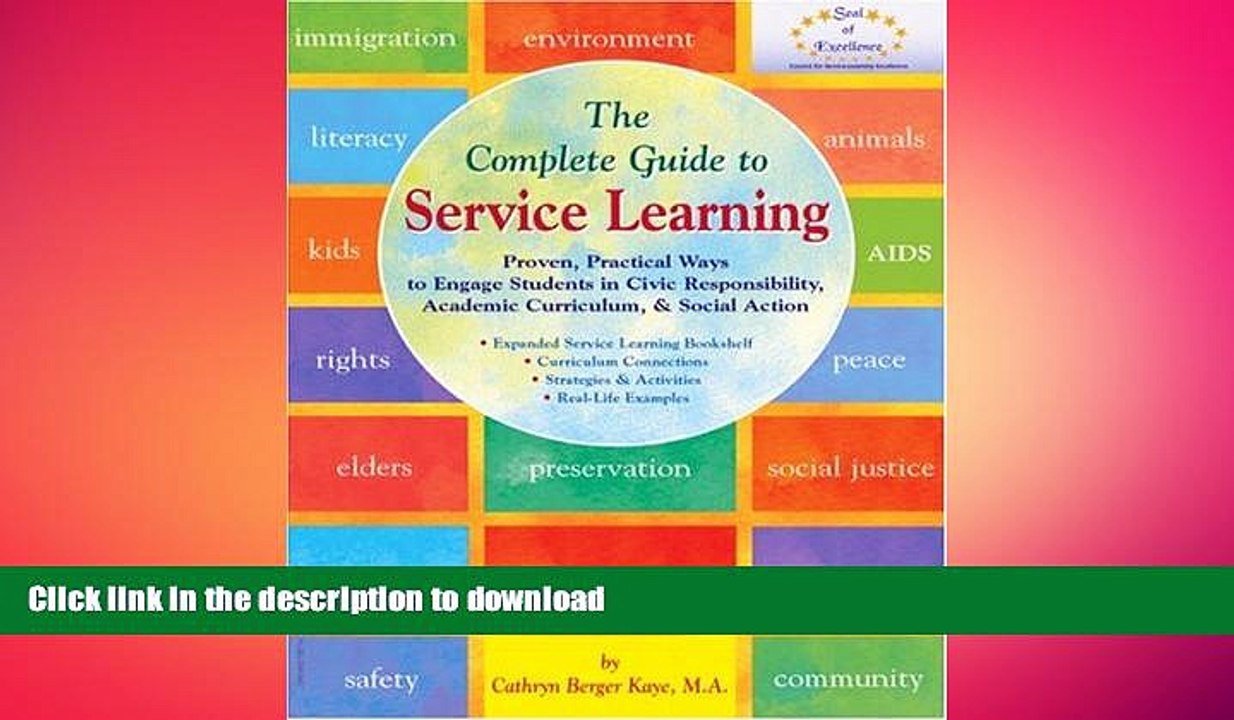 PDF ONLINE The Complete Guide to Service Learning: Proven, Practical Ways to Engage Students in