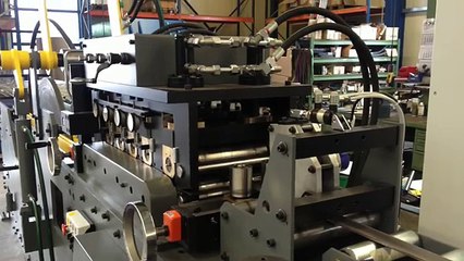 GSW Schwabe Querteilanlage QTA sonder für Spaltband mit Stanzen und Verlegestapler