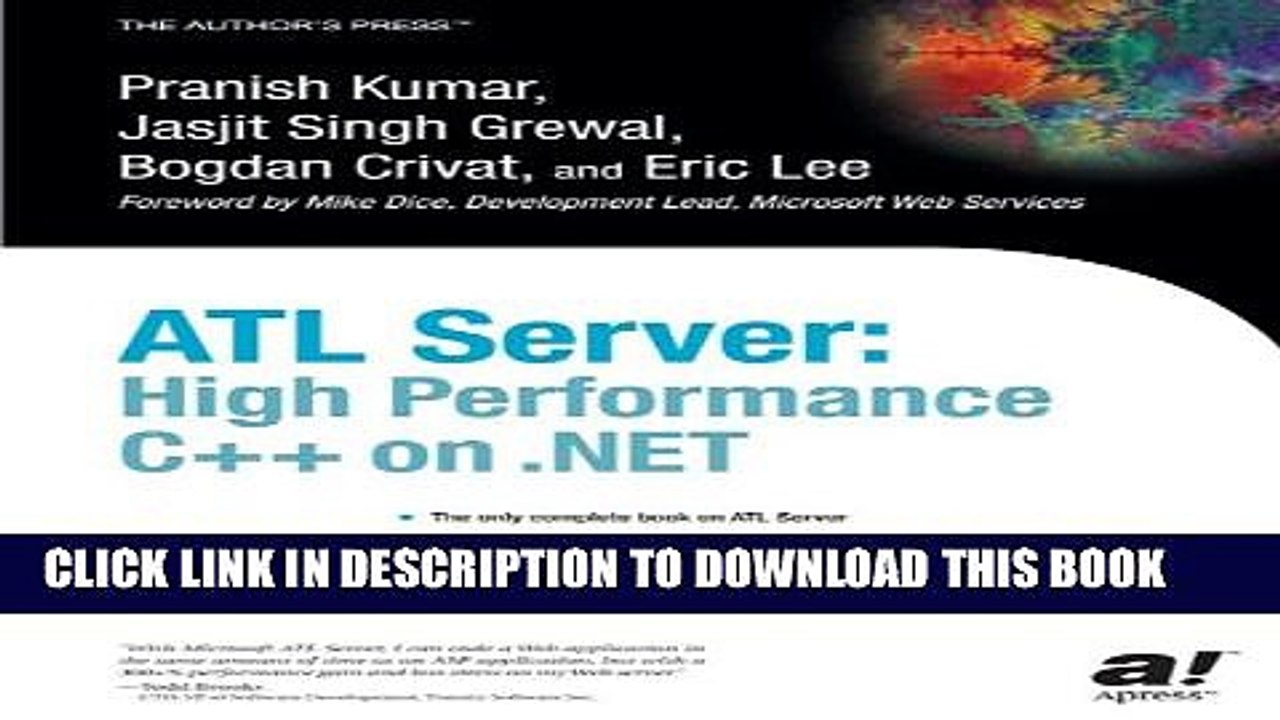 [Read PDF] ATL Server: High Performance C++ on .NET Download Free