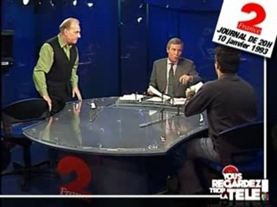 Michel Serrault et Nagui au 20h en 1993
