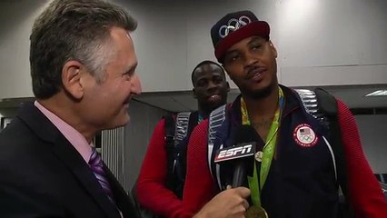 Download Video: Durant, Jordan & Draymond Videobomb Carmelo's Interview - USA vs Serbia - Final - Rio Olympics 2016