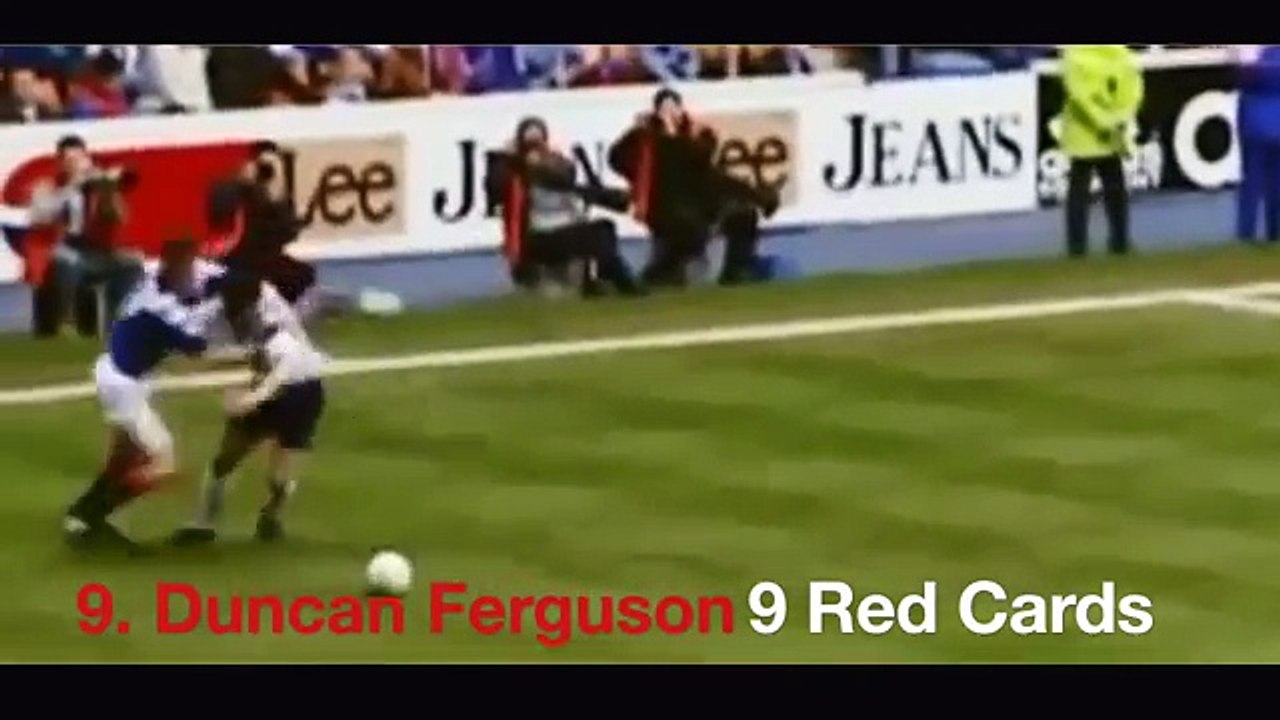 Top 10 Most Red Carded Players