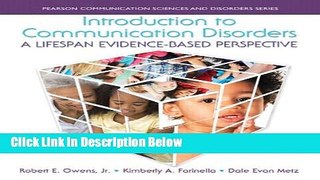 Ebook Introduction to Communication Disorders: A Lifespan Evidence-Based Perspective (5th Edition)