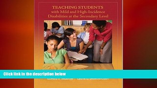 READ book  Teaching Students with Mild and High-Incidence Disabilities at the Secondary Level