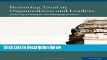 Ebook Restoring Trust in Organizations and Leaders Full Online