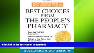READ  Best Choices from the People s Pharmacy: What You Need to Know Before Your Next Visit to