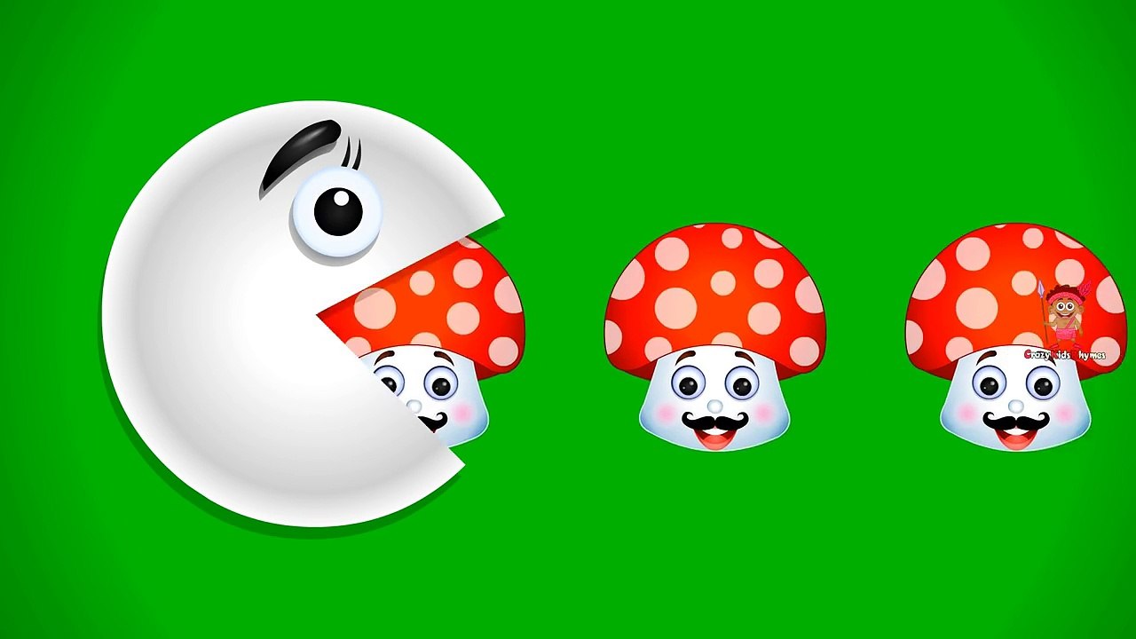 Learning Colors Mushroom Vs Pacman | Kids Children Toddlers Babies Learning Videos
