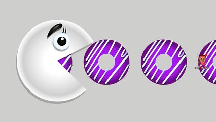Learn Colors with Donuts Pacman | Kids Children Toddlers Baby Preschool Learning Video