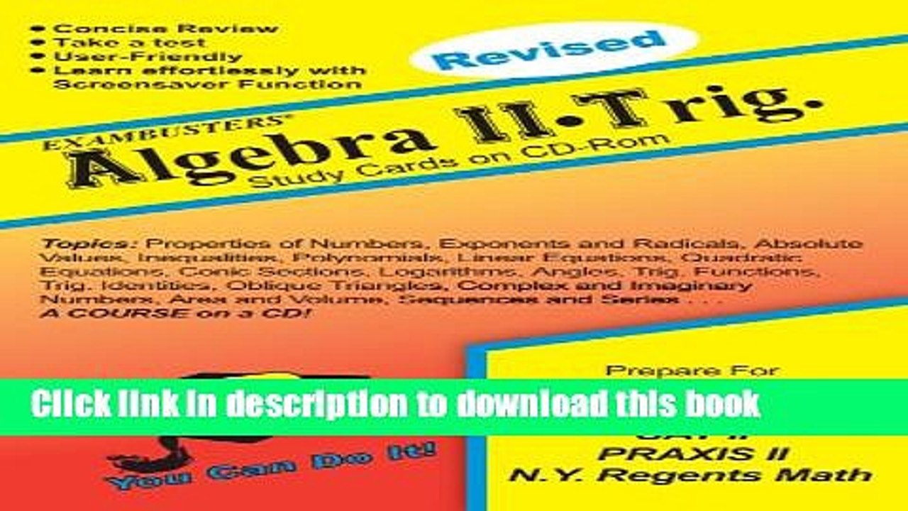 [PDF] Algebra 2-Trig. Exambusters CD-ROM Study Cards: Test Prep Software on CD-ROM! Popular